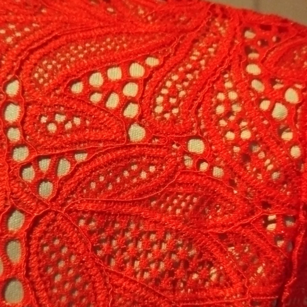 Theodora Lace Dress in Fire Red - Picture 16 of 16